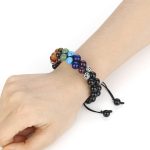 Top Plaza Bead Chakra Bracelet 7 Chakras Healing Crystals Bracelet Yoga Stone Beads Bracelets Meditation Relax Anxiety Bangle for Womens Mens - Image 2